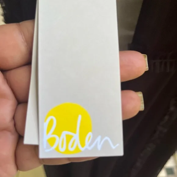 Boden Black Flutter Sleeve Maxi Gown. Size 14R. NWT. - Picture 11 of 11